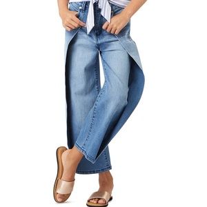 Girls' Fallyn Wrap Wide Leg Denim Pants